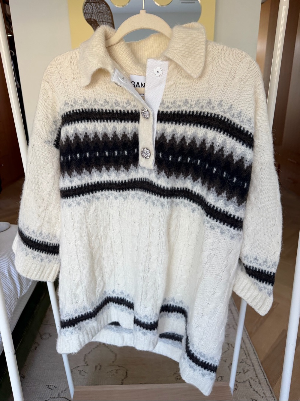 Ganni cable knit sweater